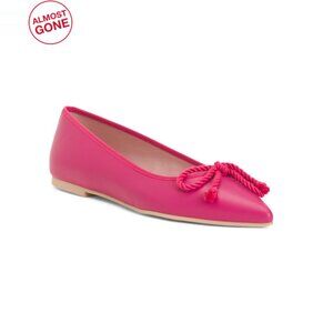 PRETTY BALLERINAS Dark Pink Made In Spain Leather Ella Ballet Flats